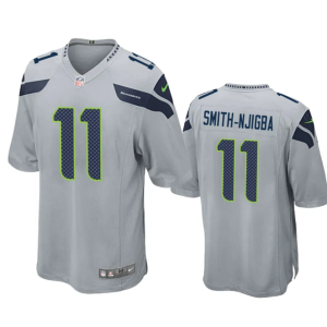 Men Seattle Seahawks #11 Jaxon Smith-Njigba Gray Stitched Game Jersey