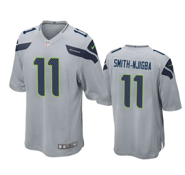 Men Seattle Seahawks #11 Jaxon Smith-Njigba Gray Stitched Game Jersey