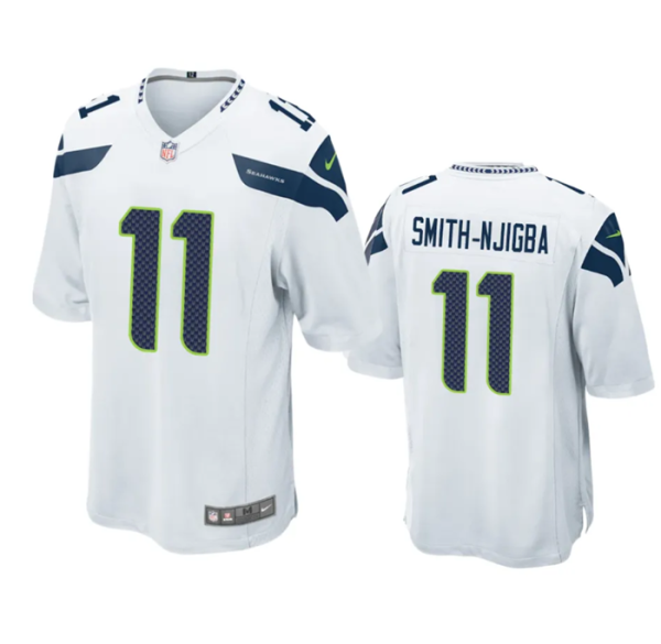 Men Seattle Seahawks #11 Jaxon Smith-Njigba White Stitched Game Jersey