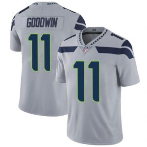 Men Seattle Seahawks #11 Marquise Goodwin Gray Vapor Untouchable Limited Stitched Jersey