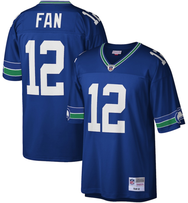 Men Seattle Seahawks #12 Fan Royal Stitched Football Jersey