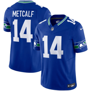 Men Seattle Seahawks #14 D.K. Metcalf Royal 2023 F.U.S.E. Vapor Limited Throwback Stitched Jersey