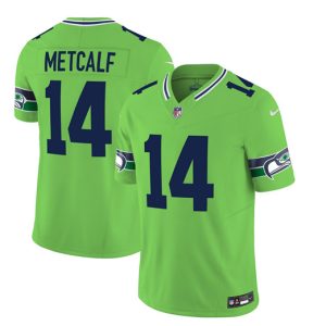 Men Seattle Seahawks #14 DK Metcalf 2023 F.U.S.E. Green Limited Football Stitched Jersey