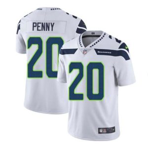 Men Seattle Seahawks #20 Rashaad Penny White Vapor Untouchable Limited Stitched Jersey