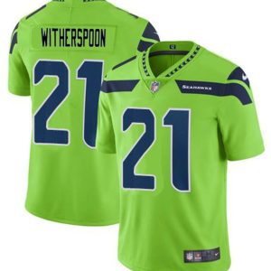 Men Seattle Seahawks #21 Devon Witherspoon Green Vapor Untouchable Limited Stitched NFL Jersey