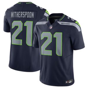 Men Seattle Seahawks #21 Devon Witherspoon Navy 2023 F.U.S.E. Vapor Untouchable Limited Stitched Football Jersey