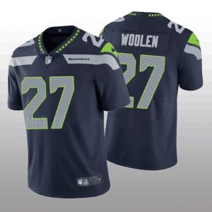 Men Seattle Seahawks #27 Tariq Woolen Navy Vapor Untouchable Stitched Football Jersey