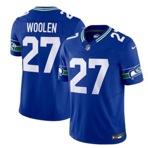 Men Seattle Seahawks #27 Tariq Woolen Royal 2023 F.U.S.E. Vapor Untouchable Limited Stitched Football Jersey