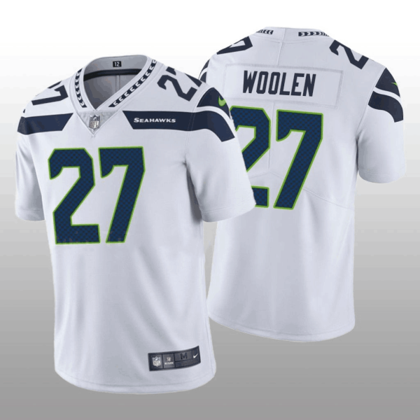 Men Seattle Seahawks #27 Tariq Woolen White Vapor Untouchable Stitched Football Jersey