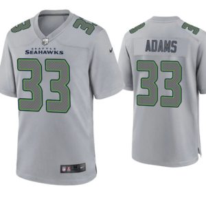 Men Seattle Seahawks #33 Jamal Adams Gray Atmosphere Fashion Stitched Game Jersey