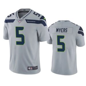 Men Seattle Seahawks #5 Jason Myers Gray Vapor Untouchable Limited Stitched Jersey