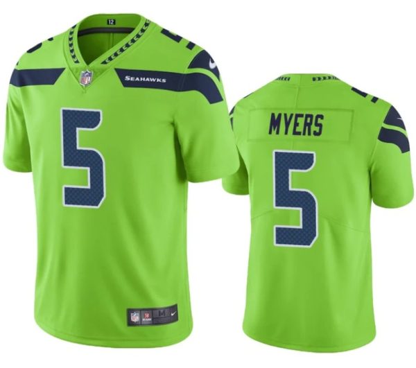 Men Seattle Seahawks #5 Jason Myers Green Vapor Untouchable Limited Stitched Jersey