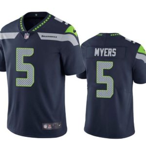 Men Seattle Seahawks #5 Jason Myers Navy Vapor Untouchable Limited Stitched Jersey