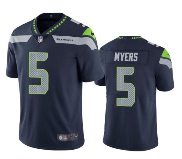 Men Seattle Seahawks #5 Jason Myers Navy Vapor Untouchable Limited Stitched Jersey