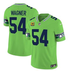 Men Seattle Seahawks #54 Bobby Wagner 2023 F.U.S.E. With 4-Star C Patch Green Limited Football Stitched Jersey