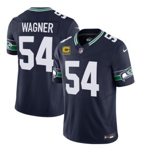 Men Seattle Seahawks #54 Bobby Wagner 2023 F.U.S.E. With 4-Star C Patch Navy Limited Football Stitched Jersey