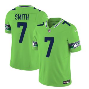 Men Seattle Seahawks #7 Geno Smith 2023 F.U.S.E. Green Limited Football Stitched Jersey