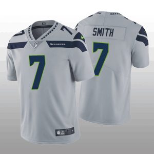 Men Seattle Seahawks #7 Geno Smith Grey Vapor Untouchable Limited Stitched Jersey