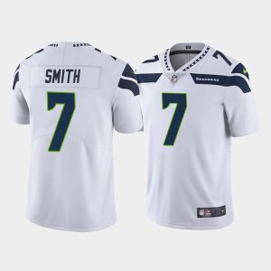 Men Seattle Seahawks #7 Geno Smith White Vapor Untouchable Limited Stitched Jersey