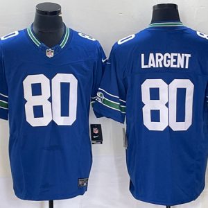 Men Seattle Seahawks #80 Steve Largent Royal 2023 F.U.S.E. Vapor Untouchable Limited Stitched Football Jersey