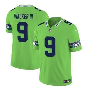 Men Seattle Seahawks #9 Kenneth Walker III 2023 F.U.S.E. Green Limited Football Stitched Jersey