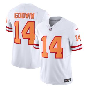 Men Tampa Bay Buccaneers #14 Chris Godwin 2023 F.U.S.E. White Throwback Limited Football Stitched Jersey