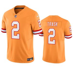 Men Tampa Bay Buccaneers #2 Kyle Trask Orange Throwback 2023 F.U.S.E. Limited Stitched Jersey