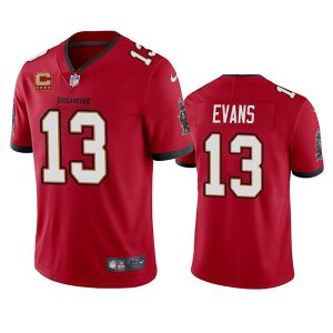 Men Tampa Bay Buccaneers 2022 #13 Mike Evans Red With 4-star C Patch Vapor Untouchable Limited Stitched NFL Jersey