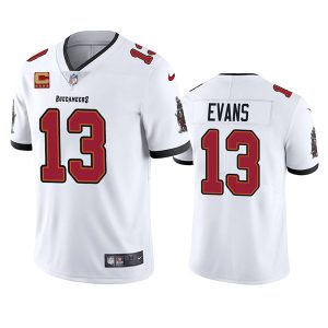 Men Tampa Bay Buccaneers 2022 #13 Mike Evans White With 4-star C Patch Vapor Untouchable Limited Stitched NFL Jersey