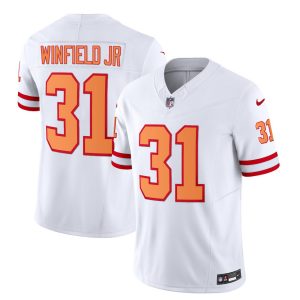 Men Tampa Bay Buccaneers #31 Antoine Winfield Jr. 2023 F.U.S.E. White Throwback Limited Football Stitched Jersey