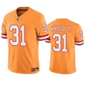 Men Tampa Bay Buccaneers #31 Antoine Winfield Jr. Orange 2023 F.U.S.E. Throwback Limited Stitched Jersey