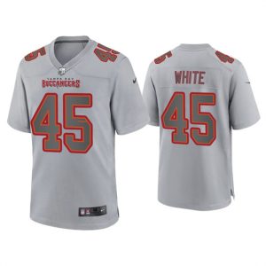 Men Tampa Bay Buccaneers #45 Devin White Gray Atmosphere Fashion Stitched Game Jersey