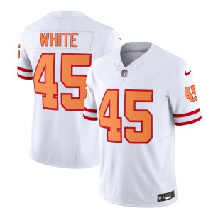 Men Tampa Bay Buccaneers #45 Devin White Throwback Limited Football Stitched Jersey