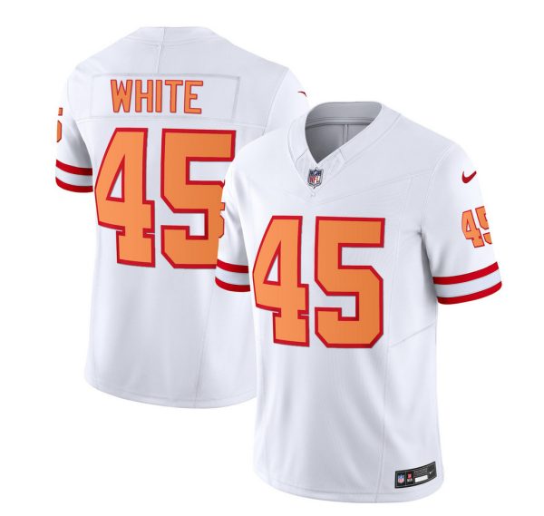 Men Tampa Bay Buccaneers #45 Devin White Throwback Limited Football Stitched Jersey