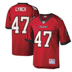 Men Tampa Bay Buccaneers #47 John Lynch Red Stitched Legacy Replica Jersey