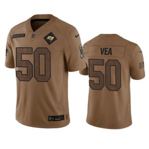 Men Tampa Bay Buccaneers #50 Vita Vea 2023 Brown Salute To Service Limited Football Stitched Jersey