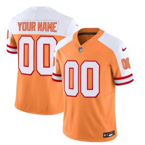 Men Tampa Bay Buccaneers Active Player Custom 2023 F.U.S.E.White/Gold Throwback Limited Football Stitched Jersey