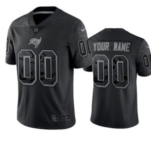 Men Tampa Bay Buccaneers Active Player Custom Black Reflective Limited Stitched Jersey