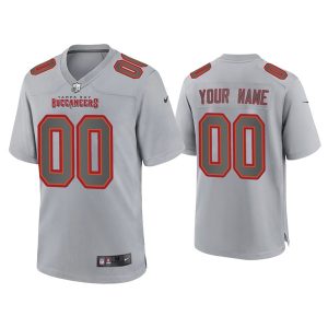 Men Tampa Bay Buccaneers Active Player Custom Gray Atmosphere Fashion Stitched Game Jersey