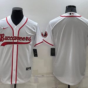 Men Tampa Bay Buccaneers Blank White Cool Base Stitched Baseball Jersey