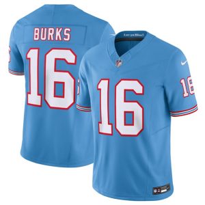 Men Tennessee Titans #16 Treylon Burks Light Blue 2023 F.U.S.E. Vapor Limited Throwback Stitched Football Jersey