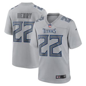 Men Tennessee Titans #22 Derrick Henry Grey Stitched Jersey