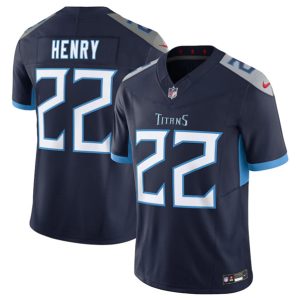 Men Tennessee Titans #22 Derrick Henry Navy 2023 F.U.S.E Vapor Untouchable Stitched Jersey