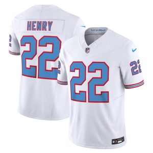 Men Tennessee Titans #22 Derrick Henry White 2023 F.U.S.E. Vapor Limited Throwback Football Stitched Jersey