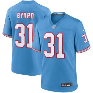 Men Tennessee Titans #31 Kevin Byard Light Blue Throwback Player Stitched Game Jersey