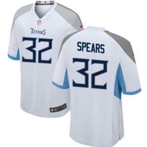 Men Tennessee Titans #32 Tyjae Spears White Football Stitched Game Jersey