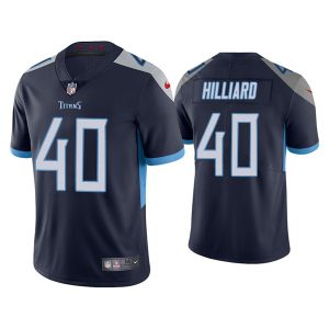 Men Tennessee Titans #40 Dontrell Hilliard Navy Vapor Untouchable Stitched Jersey