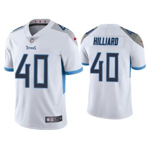 Men Tennessee Titans #40 Dontrell Hilliard White Vapor Untouchable Stitched Jersey