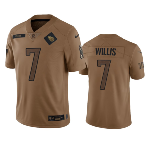 Men Tennessee Titans #7 Malik Willis 2023 Brown Salute To Service Football Stitched Jersey