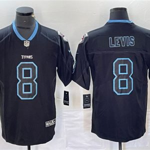 Men Tennessee Titans #8 Will Levis Navy 2018 Lights Out Color Rush Limited Stitched Jersey